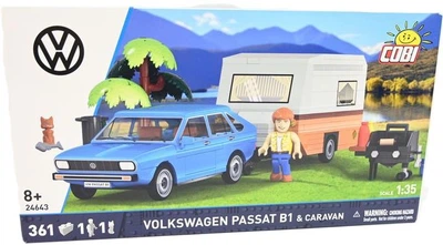 Klocki konstrukcyjne Cobi Volkswagen Passat B1 Caravan z przyczepą 361 element 24643 (5902251246433)