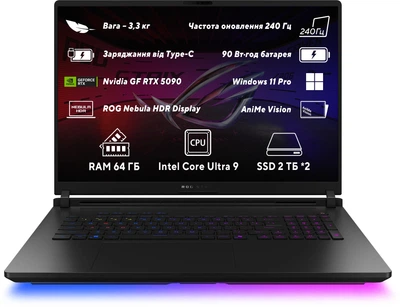 Ноутбук ASUS ROG Strix SCAR 18 (2025) G835LX-SA065X (90NR0LF1-M00B20) Off Black