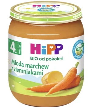 Дитяче пюре HiPP BIO Молода морква з картоплею 125 г (з 4 місяців)