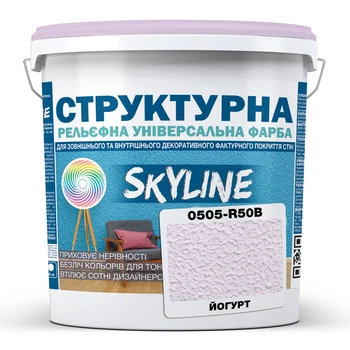 Краска цветная СТРУКТУРНАЯ Skyline 0505-R50B Йогурт 24 кг