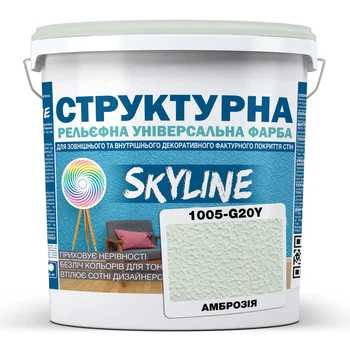 Краска цветная СТРУКТУРНАЯ Skyline 1005-G20Y Амброзия 24 кг