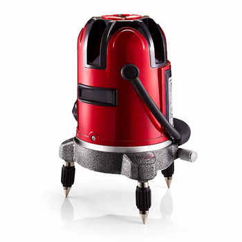 Лазерный уровень DEKO LL57R Red 5 линий красный луч IP54 самовыравнивающийся для строительных работ
