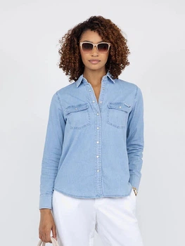 Рубашка джинсовая женская U.S. Polo Assn 216357-LA00A(LT WASH DENIM) XS Синяя (786662251171)