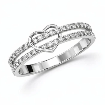 Кольцо серебряное фантазия с фианитами Silver Style 17.5 р. (10671.12 sku:2300103579785)