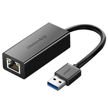 Внешний сетевой адаптер USB to RJ45 Ugreen CR111 USB 3.0 Gigabit Ethernet Adapter 1Гбит/с (Black)