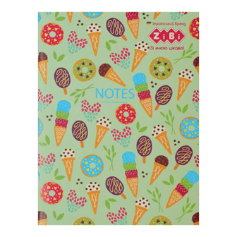 Блокнот ZiBi KIDS Line 140х187мм 32арк. BRIGHT 12765-15, салатовий /ZB.12765-15/