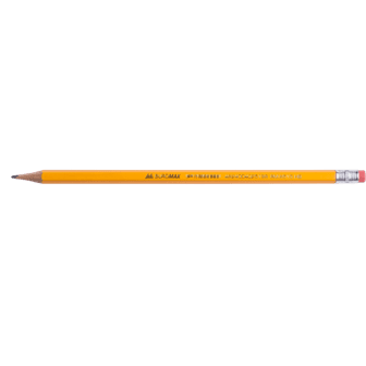 Олівець графітовий BUROMAX 8515 HB з гумкою, JOBMAX жовтий (144) /BM.8515/