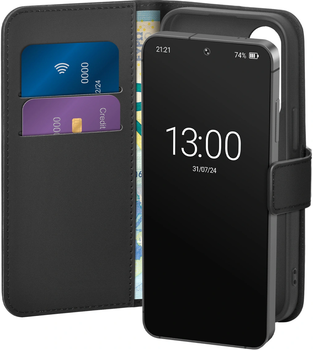 Etui na klapkę Puro Eco-Leather do Samsung Galaxy S26 Black (8018417537158)