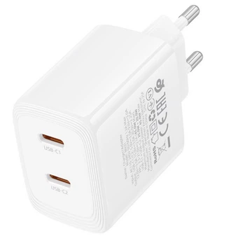 Сетевое зарядное устройство Borofone BN31 45 Вт, 2×USB-C, белый