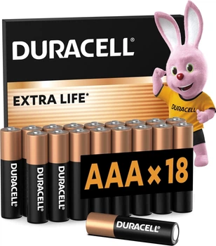Щелочные батарейки Duracell AAA (LR03) MN2400 18 шт family pack (5000394107557)