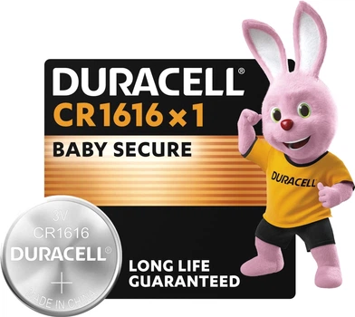 Специальная литиевая батарейка типа «таблетка» Duracell 1616 3V, (CR1616), 1 шт (5000394030336)