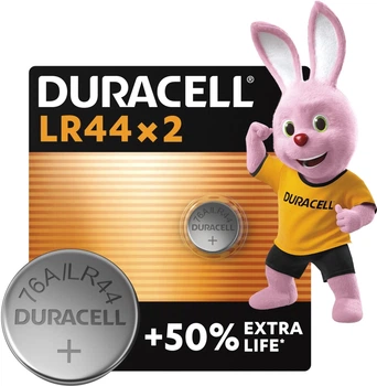 Щелочная батарейка Duracell Specialty 1.5&nbsp;В LR44 76A / A76 / V13GA 2 шт (5000394504424)