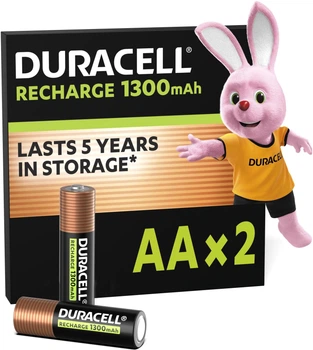 Акумулятор Duracell Recharge Ni-MH AA 1300 мА·год 2 шт (5000394047716)