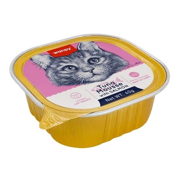 Беззерновой влажный корм Wanpy Tuna&Salmon - мусс для кошек с тунцом и лососем, 40 г (6927749871293)