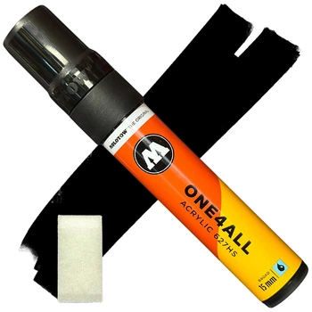Акриловый маркер Molotow ONE4ALL 627HS Signal Black (Черный) 15 мм