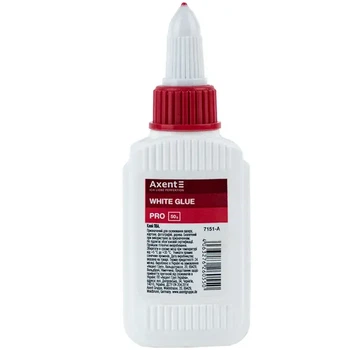 Клей ПВА Axent PRO 50 г PVA ковпачок-дозатор (7151-A)