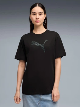 Футболка бавовняна довга жіноча Puma Her Relaxed Graphic Tee 69188401 M Black (4069161879395)