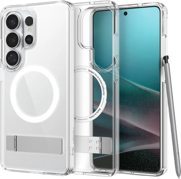 Etui plecki Spigen Ultra Hybrid S Mag MagSafe Case do Samsung Galaxy S26 Ultra Clear White (ACS11032)