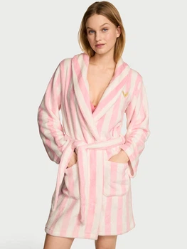 Плюшевий халат Victoria Secret Cozy Plush Robe Print ML (11238731)