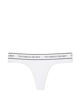 Бавовняні трусики-стрінги з логотипом Victoria's Secret M (26825391)