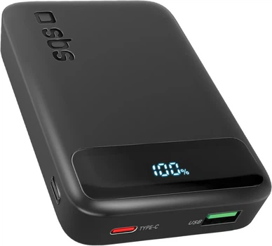 Powerbank SBS Compact 10000 mAh 22.5W Black (TEBBCT10000LCDK)