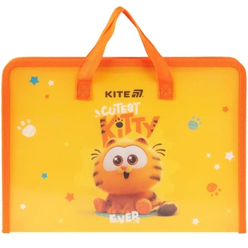 Папка-портфель Kite на блискавці з тканинними ручками Garfield GF25-202