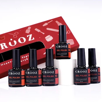 Набор гель лаков Crooz Gel Polish "Красных много не бывает" (Набор из 6 штук)