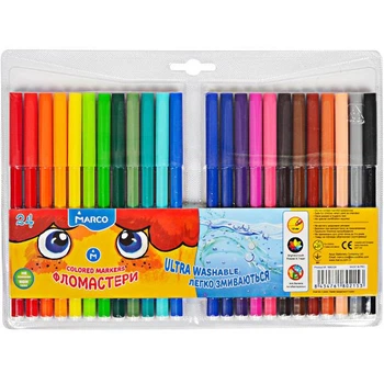 Фломастери Marco 24 кольори Super Washable 1690-24
