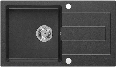 Zlew kuchenny Kernau KGS K 5078 1B1D Black Metallic