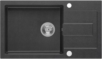 Zlew kuchenny Kernau KGS K 6078 1B1D Black Metallic