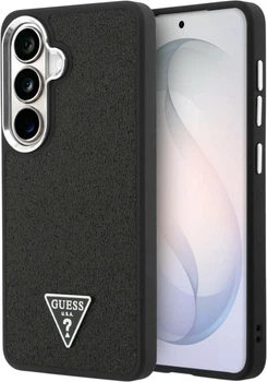 Панель Guess Fixed Glitter Triangle MagSafe для Samsung Galaxy S26 Black (3666339613518)