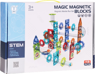 Магнітний конструктор ModernHome by Multistore Кулькова доріжка 113 елементів HC726113 (5905817008483)