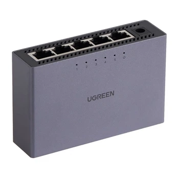 Сплиттер Ethernet Ugreen 5-Port GigaBit Black (6941876246885)