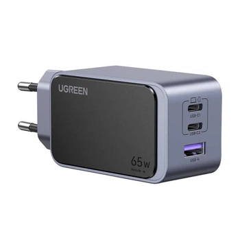 Сетевое зарядное устройство Ugreen Nexode Air 65W USB | 2x USB-C Grey (6941876230426)