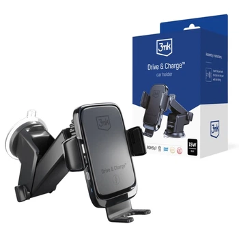 Автодержатель 3mk Drive & Charge 15W (5903108487139)