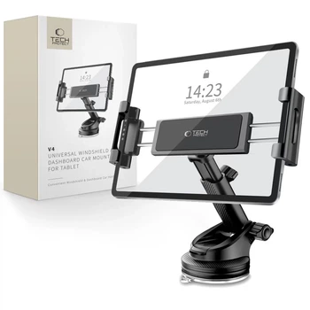 Автодержатель Tech-Protect V4 Universal Windshield & Dashboard Car Mount For Tablet Black (5906302360505)