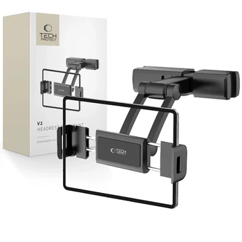 Автодержатель Tech-Protect V2 Stretchable Headrest Car Mount Black (5906302380688)