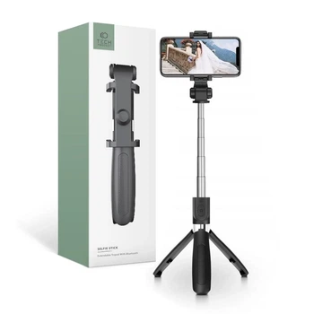Универсальный штатив Tech-Protect L01S Wireless Selfie Stick Tripod Black (795787711484)