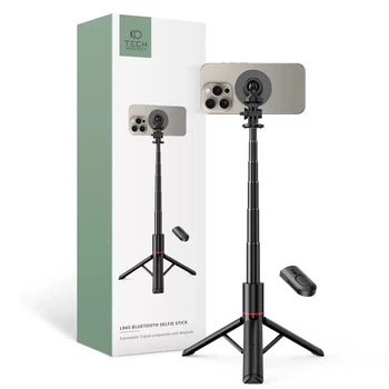 Универсальный штатив Tech-Protect L06S Bluetooth Selfie Stick Black with MagSafe (5906203691241)
