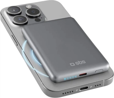 Powerbank SBS MagSafe 5000 mAh 20W Grey (TEBB5000MAGSLIM)