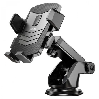 Автотримач для телефона HOCO CA83 David one-button center console car holder Black (6931474748423) (20131)