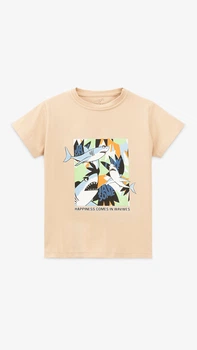 Футболка с принтом для мальчика Dinomin 2129 116 см Бежевый shop (2000999489327)