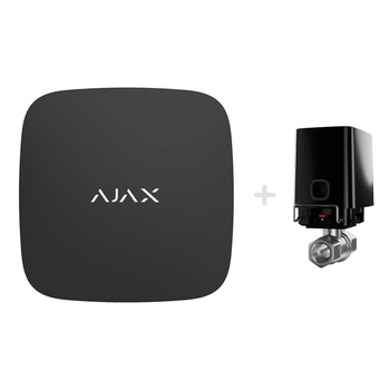 Комплект Ajax Hub 2 (2G) с краном перекрытия воды Ajax WaterStop 3/4" (Black)
