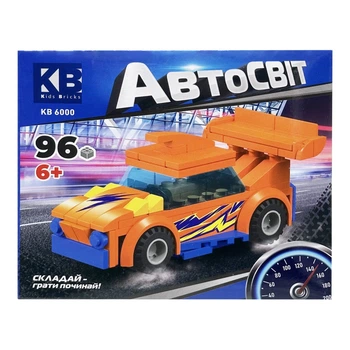 Детский конструктор-машинка KB 6000(Orange) от 6 лет, 96 деталей