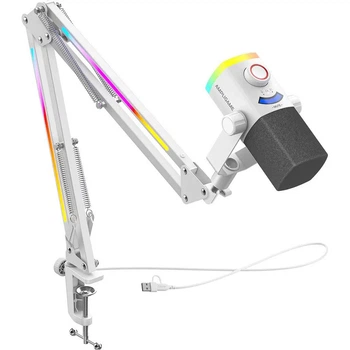 Микрофон Fifine AmpliGame AM8PROTW RGB White [156096]