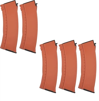 Магазин страйкбольный E&L АК 74N, 6 мм 120Rds, 5 штук упаковка orange