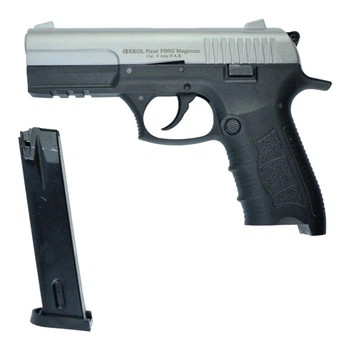 Шумовой сигнальний стартовый пистолет EKOL FIRAT PB92 MAGNUM fume калибр 9 мм