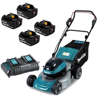 Газонокосилка аккумуляторная Makita DLM466 BEO2 (46 см, 20-75 мм, 60 л, BL, LXT)