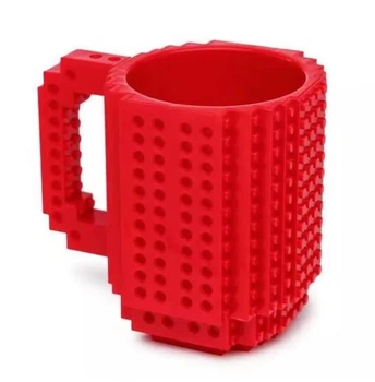 Кухоль-конструктор Build-On Brick Mug для напоїв оригінальний подарунок 350 мл Червоний