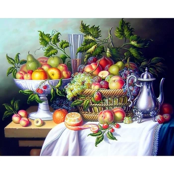 Алмазная мозаика Натюрморт с кувшином DM-240 50x40см Полная зашивка. Набор алмазной вышивки